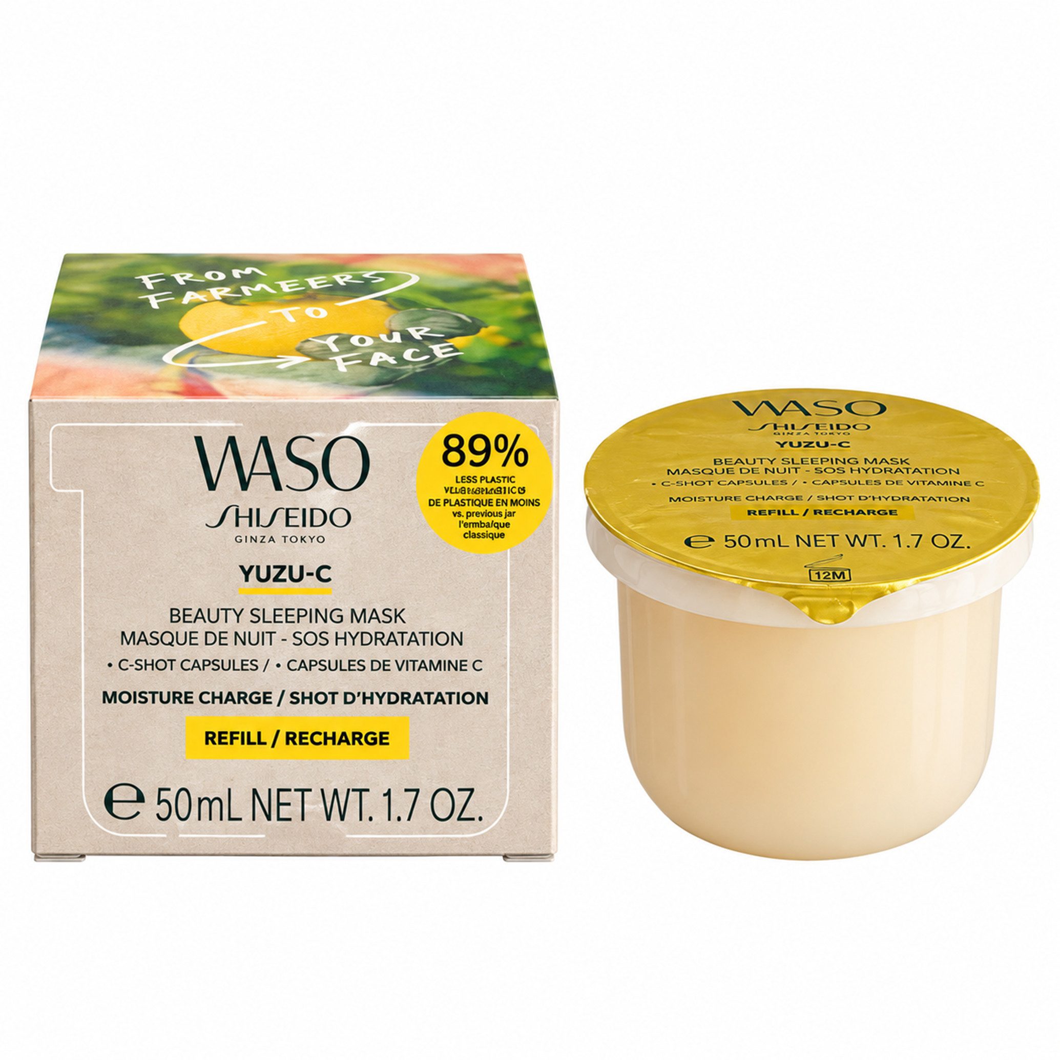 SHISEIDO Gesichtsmaske Shiseido Waso Yuzu-C Beauty sleeping Mask Refill 50 ml