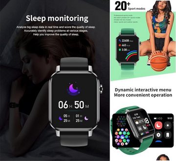 Aliwisdom Smartwatch (1,69 Zoll, Android iOS), Wasserdicht Fitness Tracker für iOS Android Mit Bluetooth telefonieren