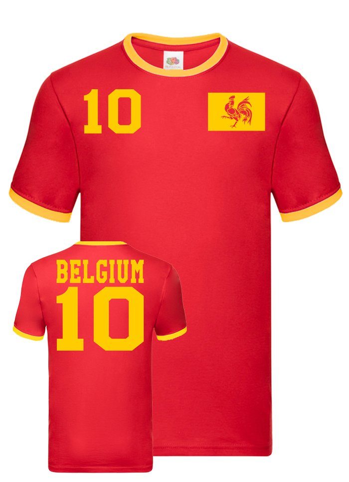 Blondie Weltmeister Belgien T-Shirt Sport WM Brownie Meister Herren & Fußball Trikot