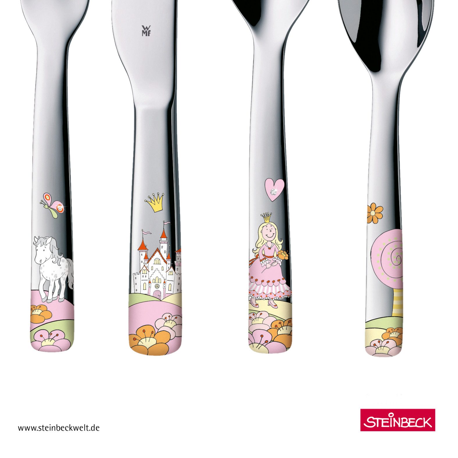 WMF Kindergeschirr-Set Kindergeschirr-Set Prinzessin Anneli, 6-teilig (6-tlg), ab 3 Jahre, Cromargan Edelstahl poliert, spülmaschinengeeignet – Bild 5 von 5