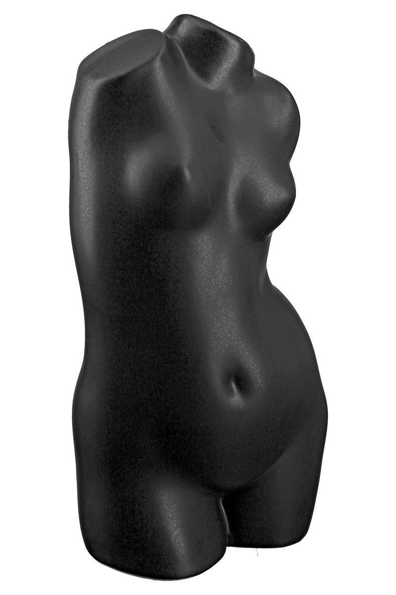 Deko Exklusive "Black MF Dekoobjekt V Schwarz Hochwertige Vase Matt Keramik GILDE Lady"