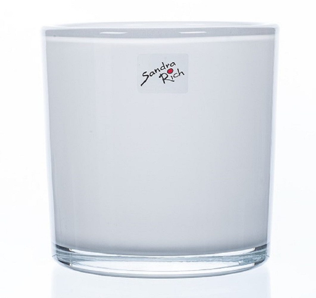 Sandra Rich Übertopf SANDRA RICH, Glasübertopf WEISS "cylindrical heavy Pot günstig online kaufen