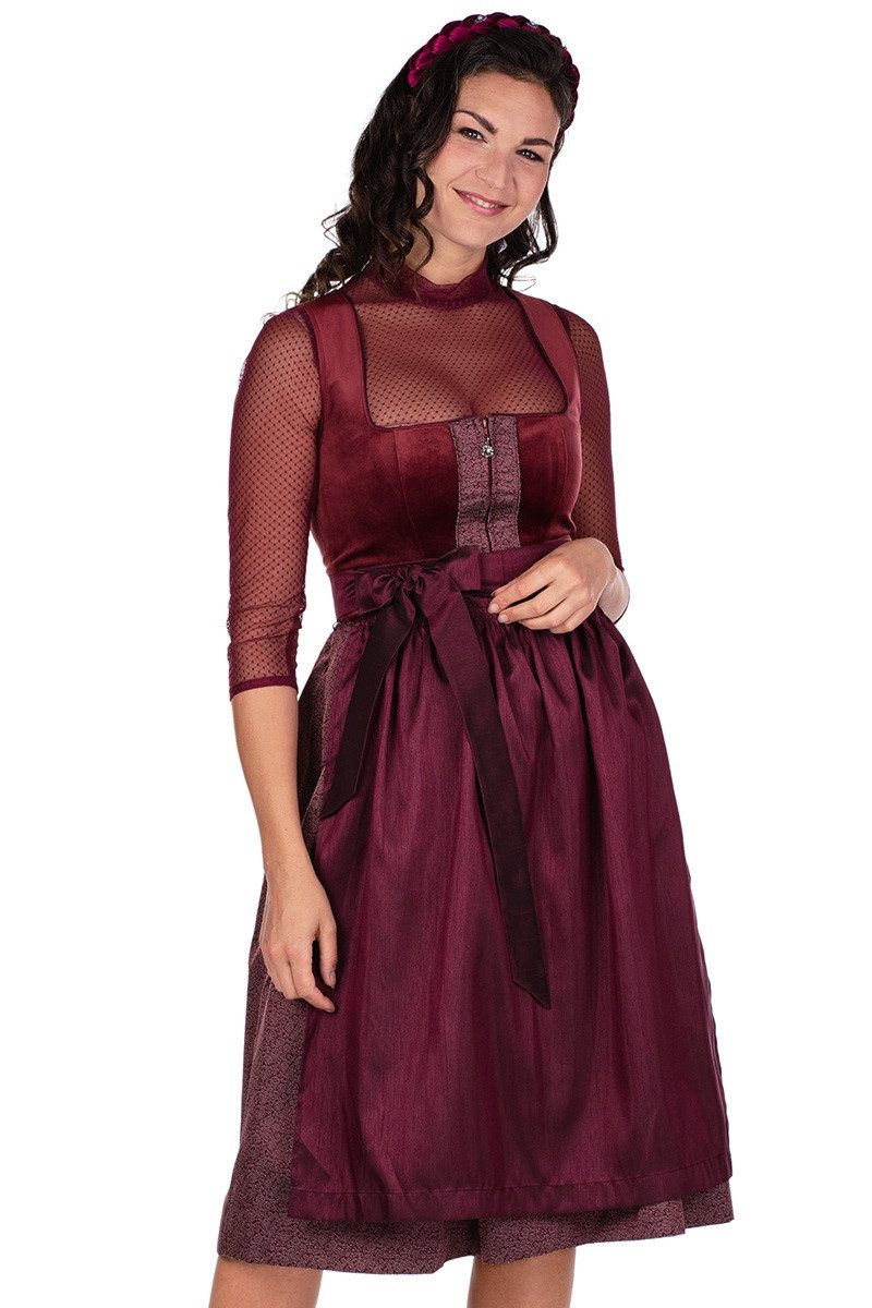 MarJo Dirndlbluse Dirndlbluse - INESKA-KLARA - bordeaux, marine
