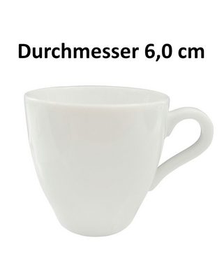 Provance Espressotasse 6 x Espressotasse Espresso 100 ml Keramik, Keramik