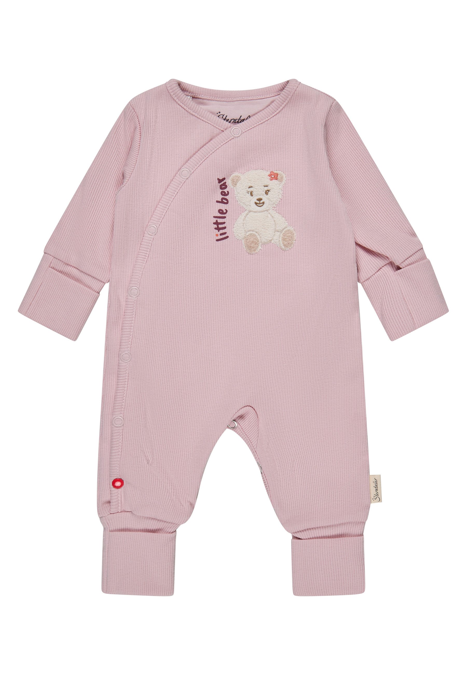 Sterntaler® Strampler Baby Spieler Bär (1-tlg., Umschlagbündchen)