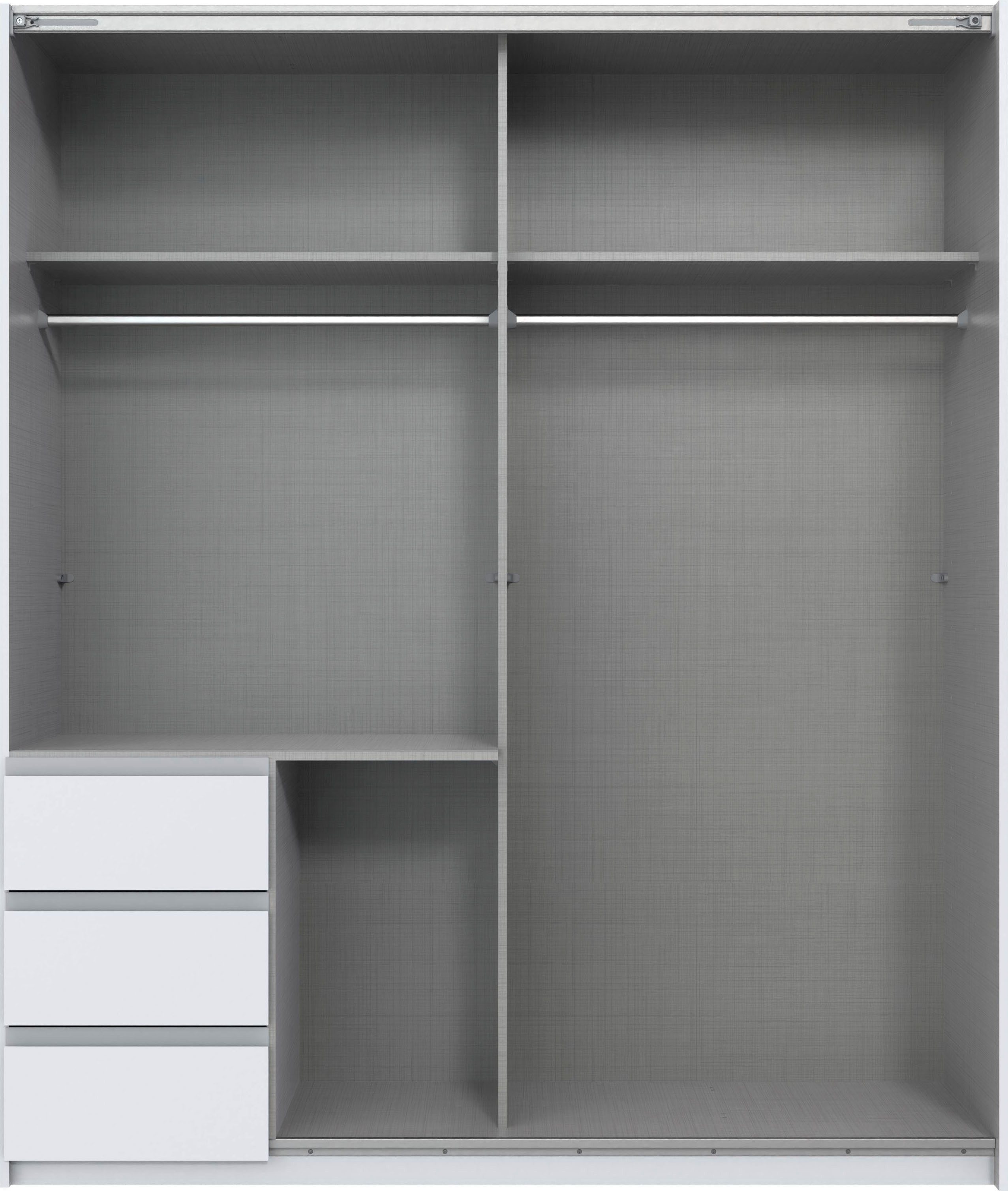 Wimex Schwebetürenschrank Stade, B: 168cm, inkl. Spiegel und von außen bedienbaren Schubladen mit von außen bedienbaren Schubkästen – Bild 4 von 5