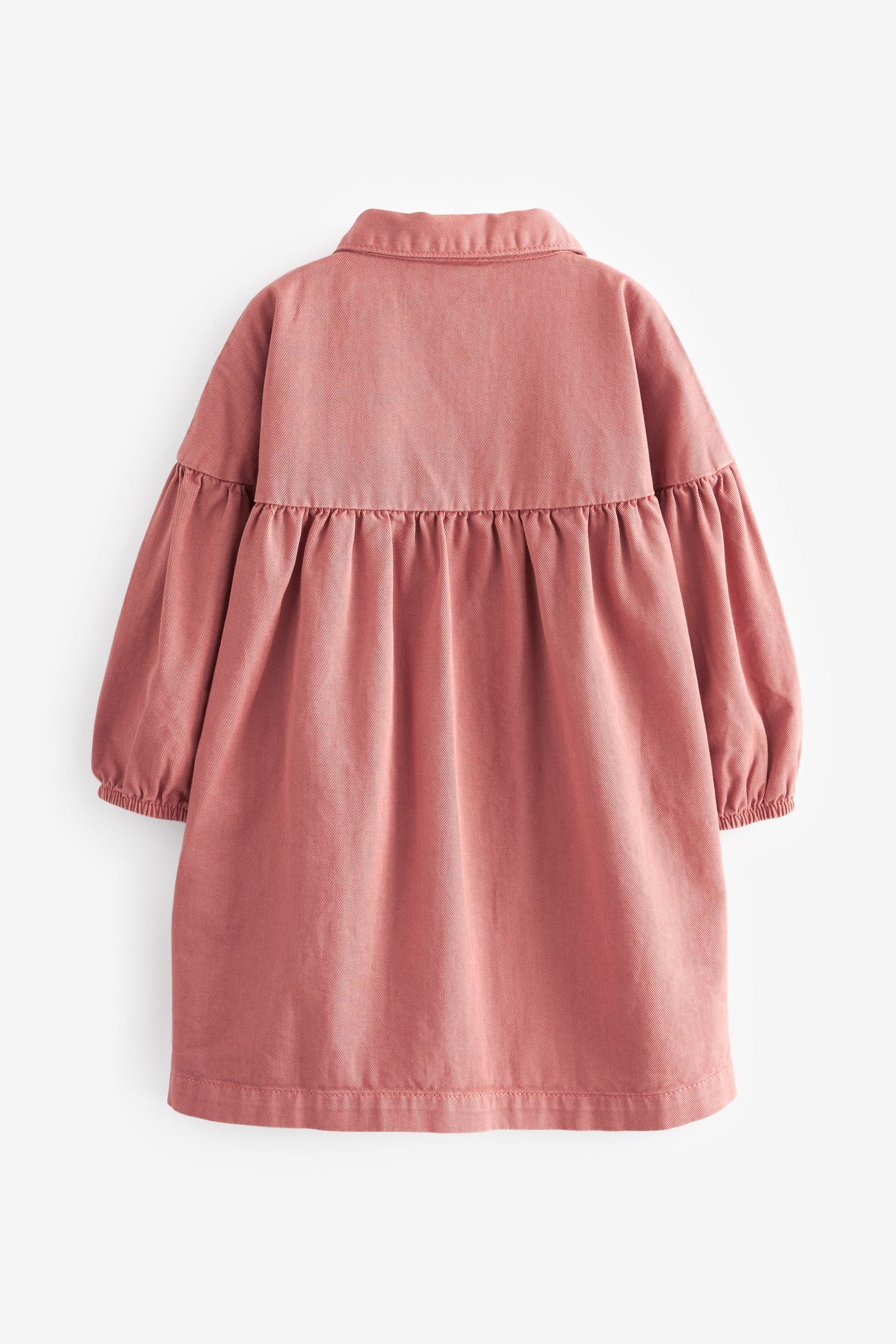 Next Blusenkleid Hemdkleid aus Baumwolle Pocket Rainbow (1-tlg) Pink