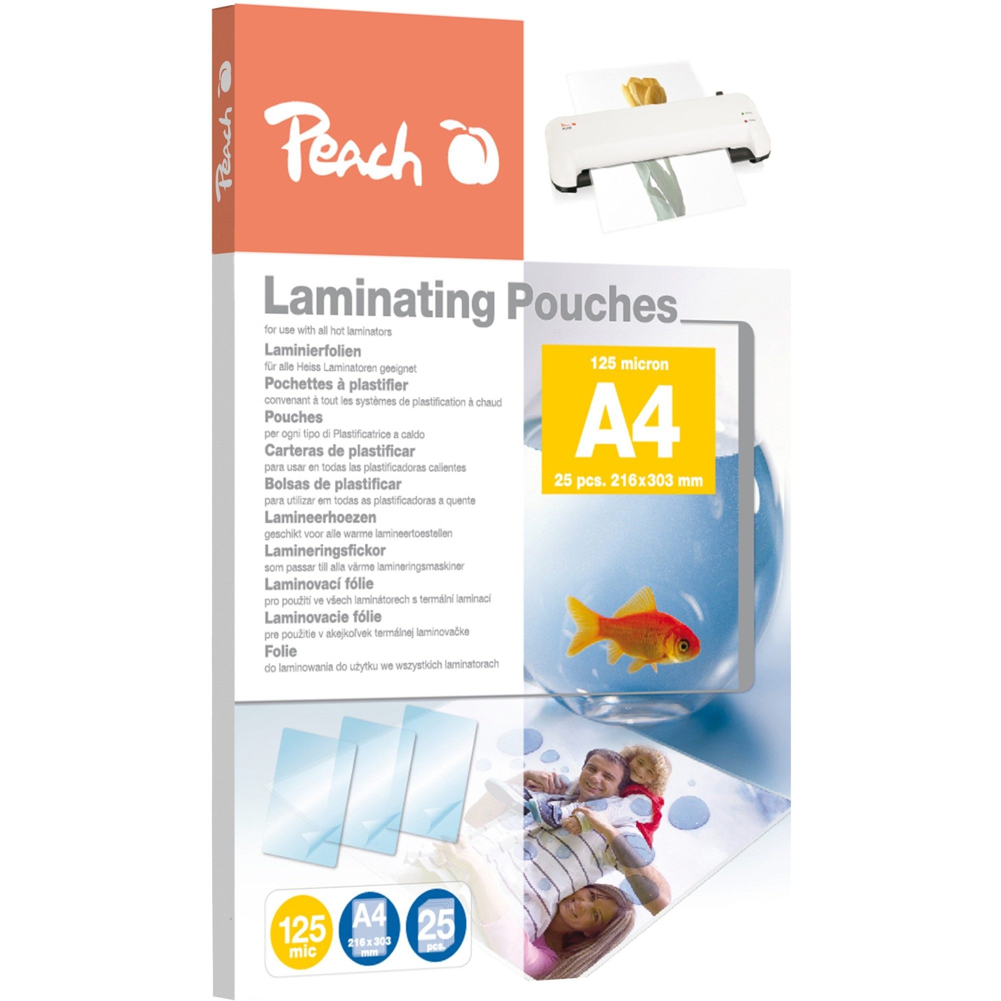 Peach Permanentmarker Peach PPR525-02 Peach Laminierfolien A4 125mic glänzend 25 Stk.