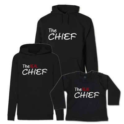 G-graphics Kapuzenpullover The Chief & The REAL Chief (Familienset, Einzelteile zum selbst zusammenstellen) Kinder & Erwachsenen-Hoodie & Baby Sweater