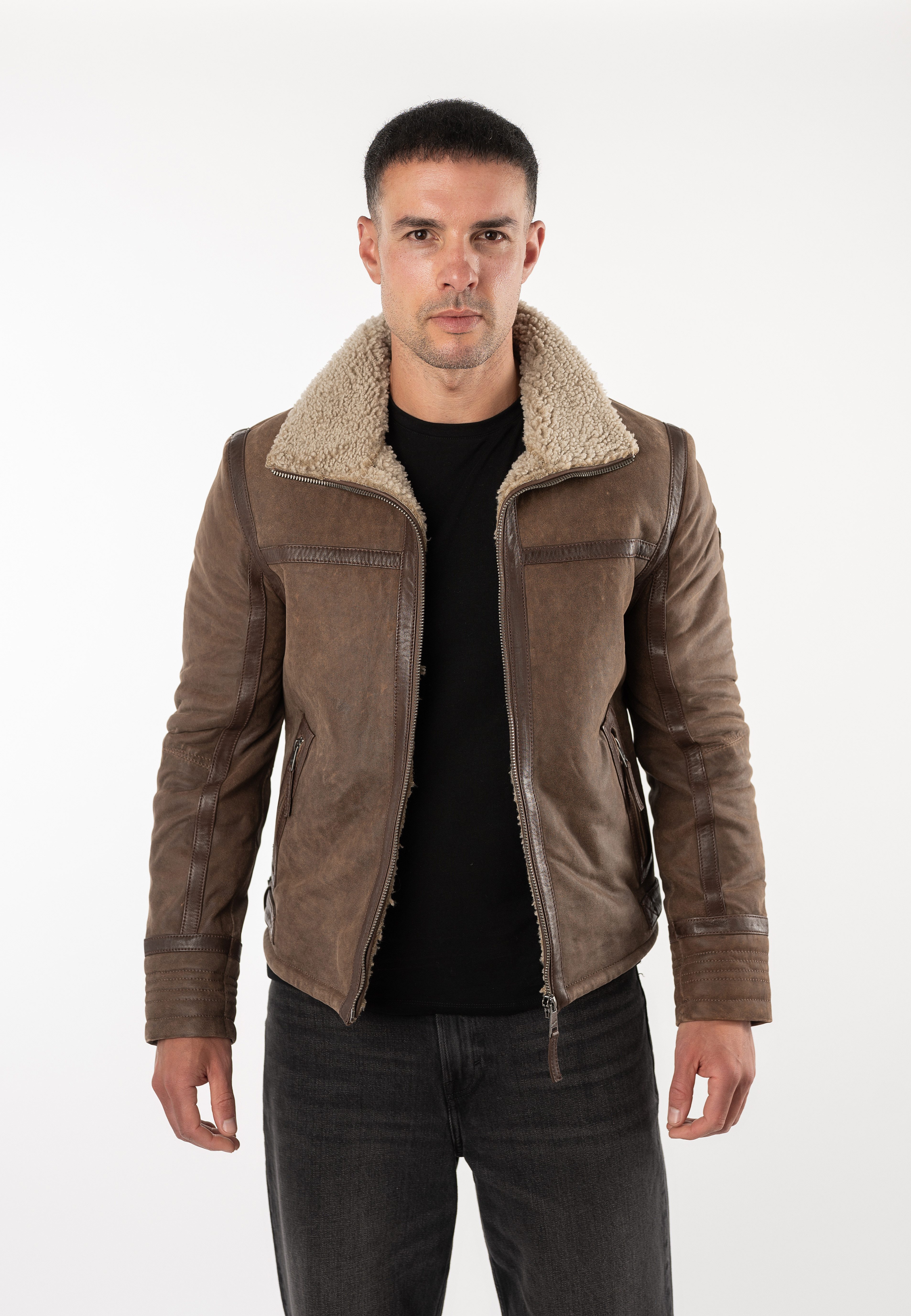Mauritius Lederjacke MMArcticon mit Umlegekragen, Regular Fit