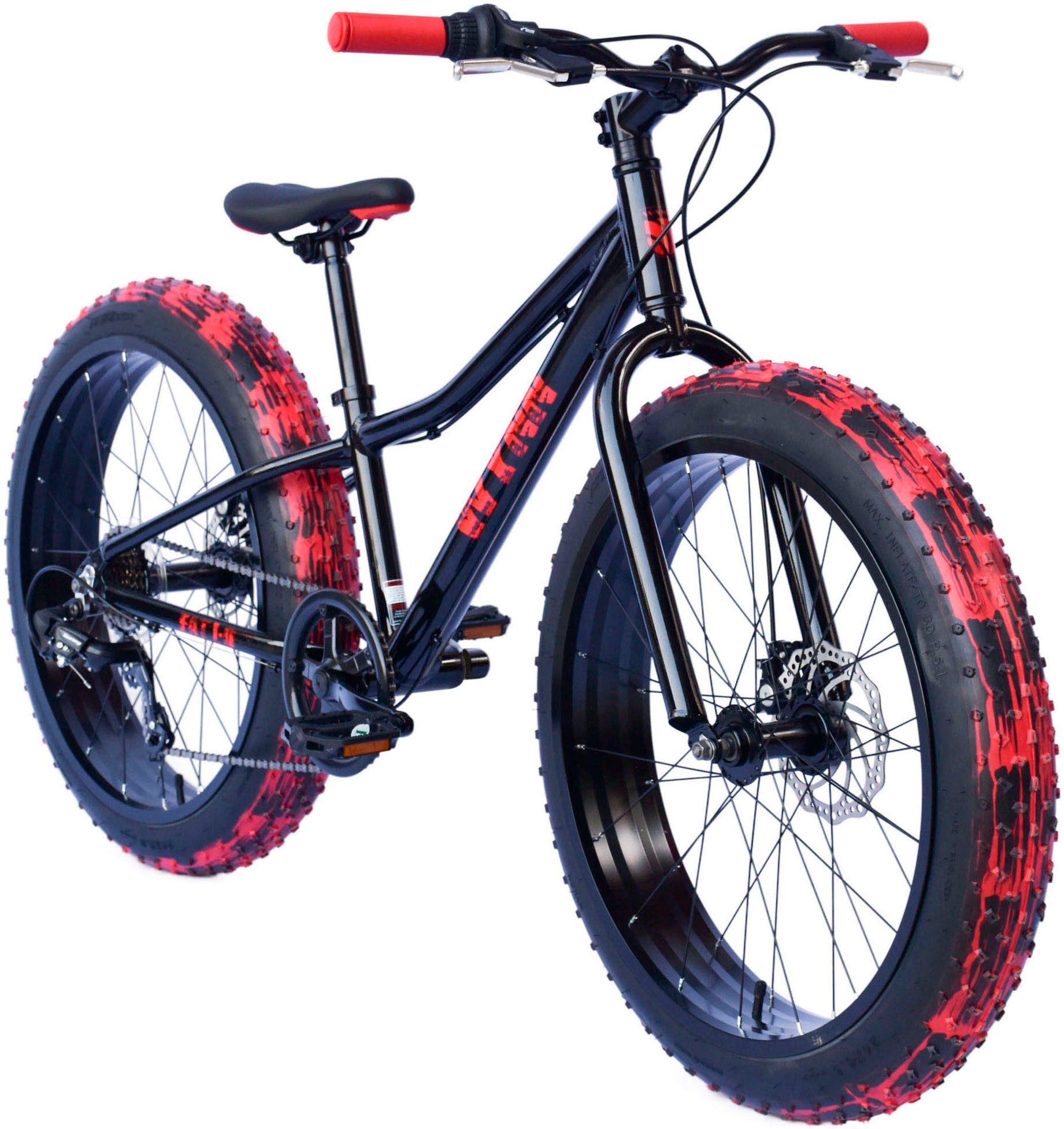 WYNN Jugendfahrrad FAT1.0, 7 Gang Shimano Tourney Schaltwerk, Kettenschaltung