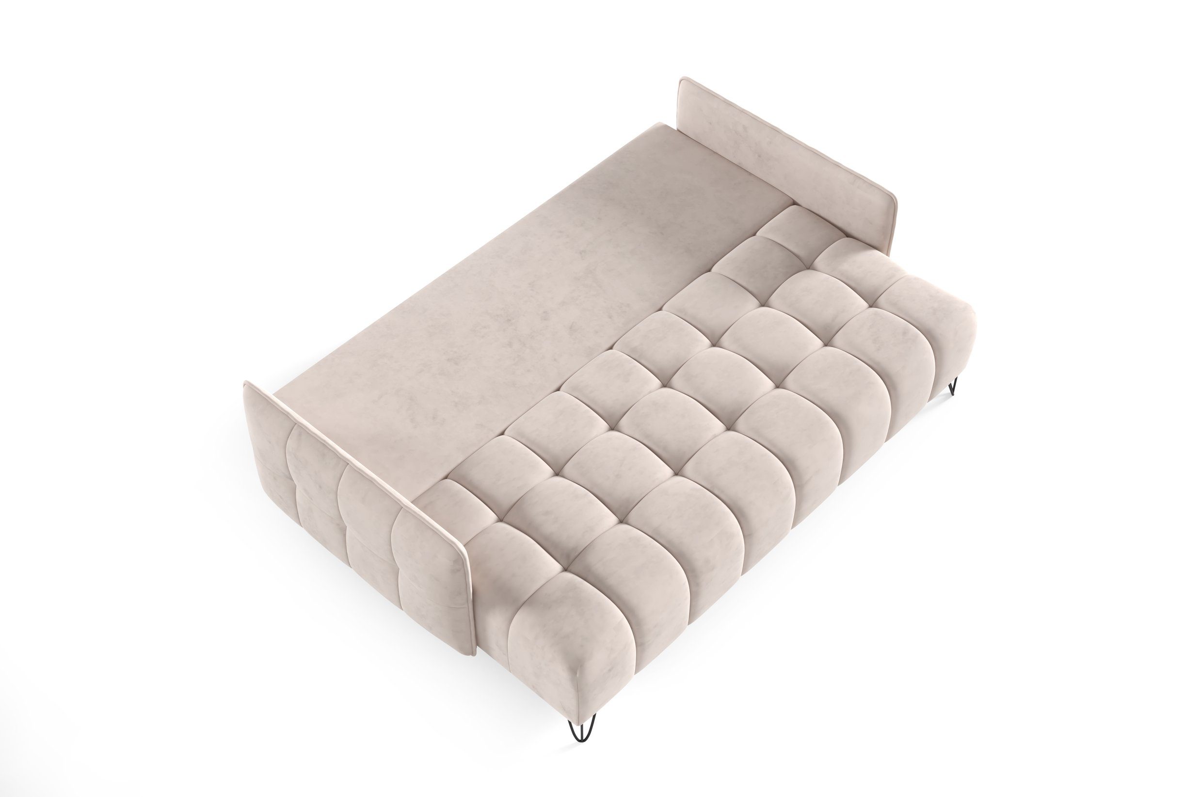 Schlaffunktion Dunkelbraun 25) Wohnlandschaft Wohnzimmer Sofa mit mit (Element Sofagarnitur PLUM, cm, Schlafsofa und für MOEBLO - 218x95x104 Bettkasten Bettfunktion (BxHxT): Couch Polstersofa