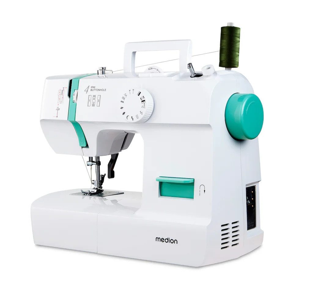 Medion® Overlock-Nähmaschine Medion MD11179 SM70 Nähmaschinet 12 verschiedene Stichmuster LED