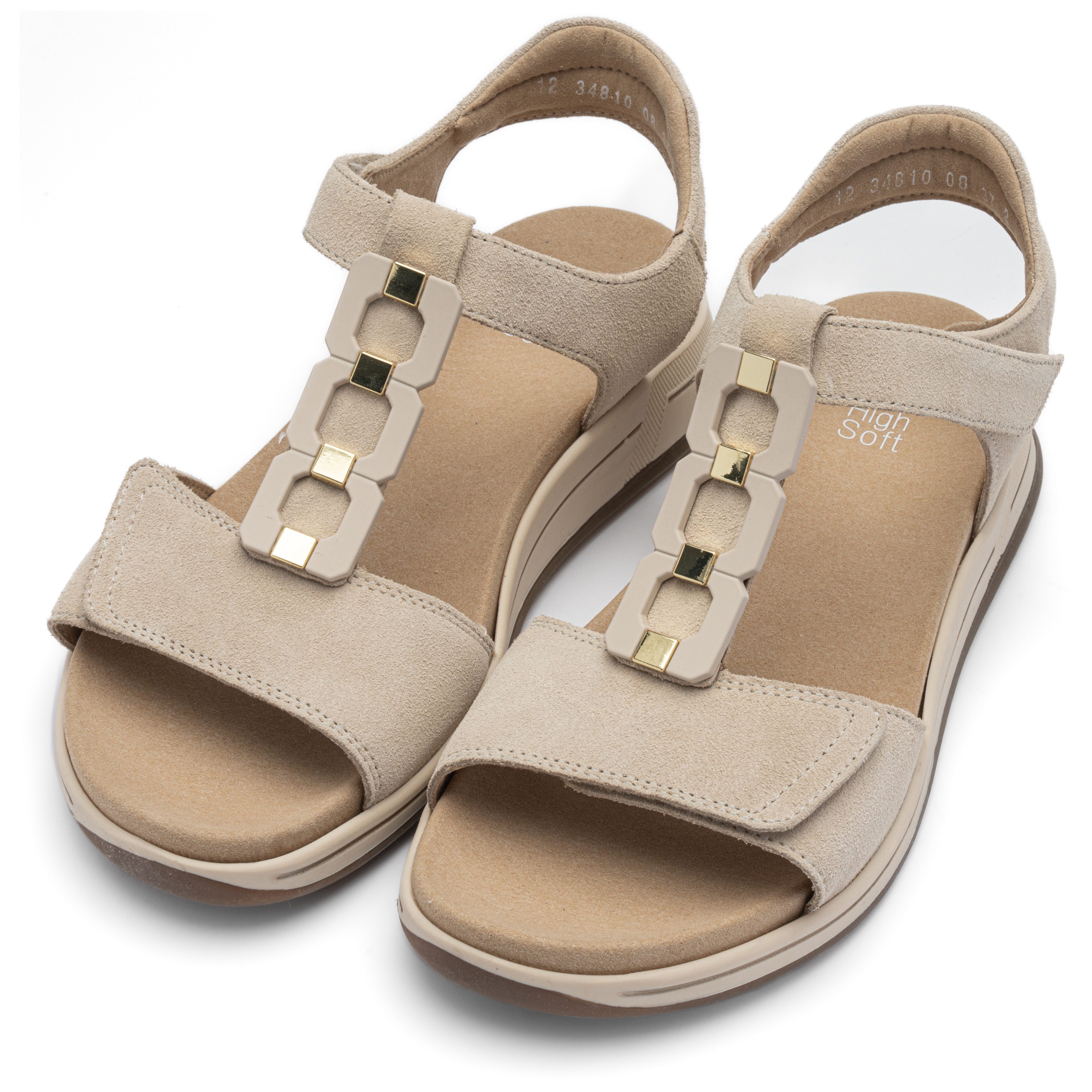 Ara OSAKA-S Keilsandalette Keilabsatz, Riemchensandale mit High Soft-Funktion, H-Weite