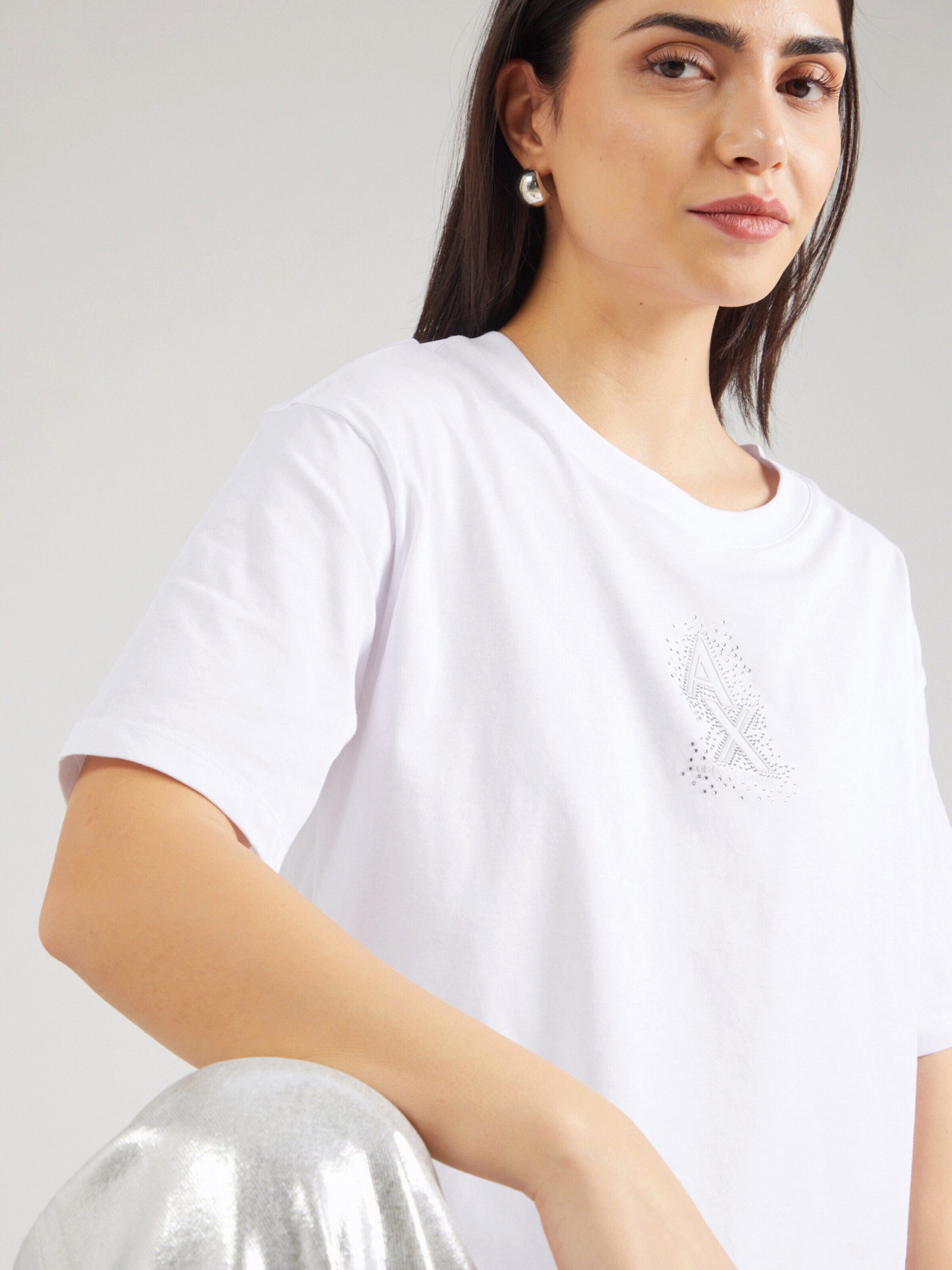 ARMANI EXCHANGE T-Shirt (1-tlg) Ziersteine