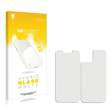 upscreen flexible Panzerglasfolie für Apple iPhone 13 (Display+Rückseite), Displayschutzglas, Schutzglas Glasfolie matt entspiegelt