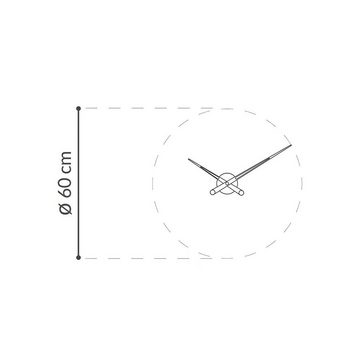 Almina Wanduhr Wanduhr ⌀60 cm mit Ziffern Weiß/Silber moderne Uhr für Ihr Zuhause