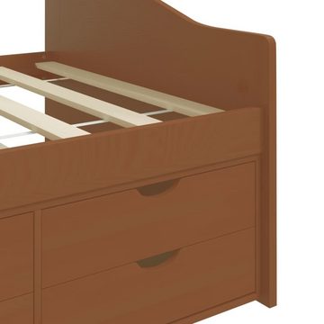 vidaXL Bett Tagesbett 3-Sitzer Schubladen Honigbraun Kiefernholz 90x200 cm