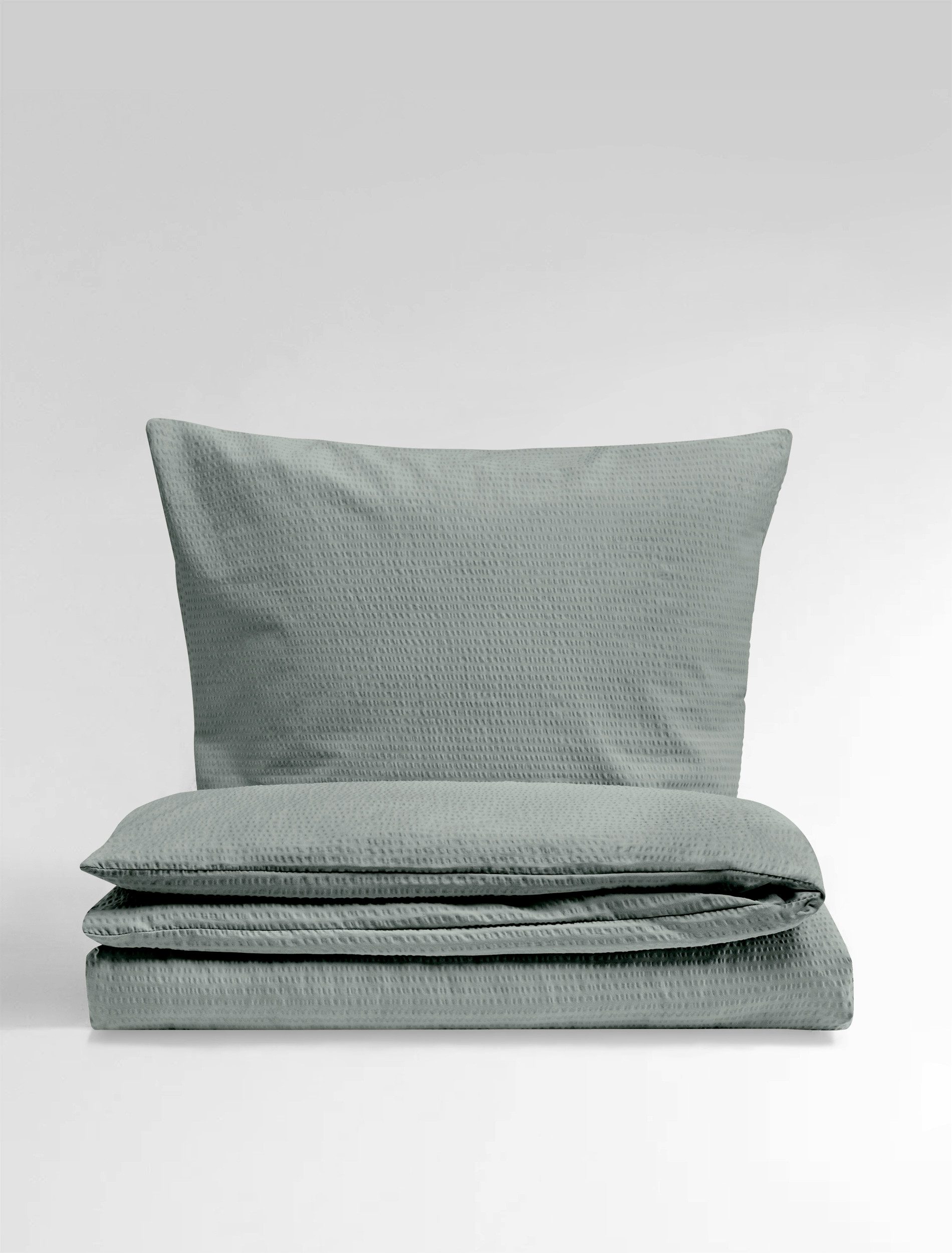 BIERBAUM Bettwäsche Chic Uni, Seersucker, 2 teilig, Schickes Unidesign: Modern und elegant für jedes Schlafzimmer