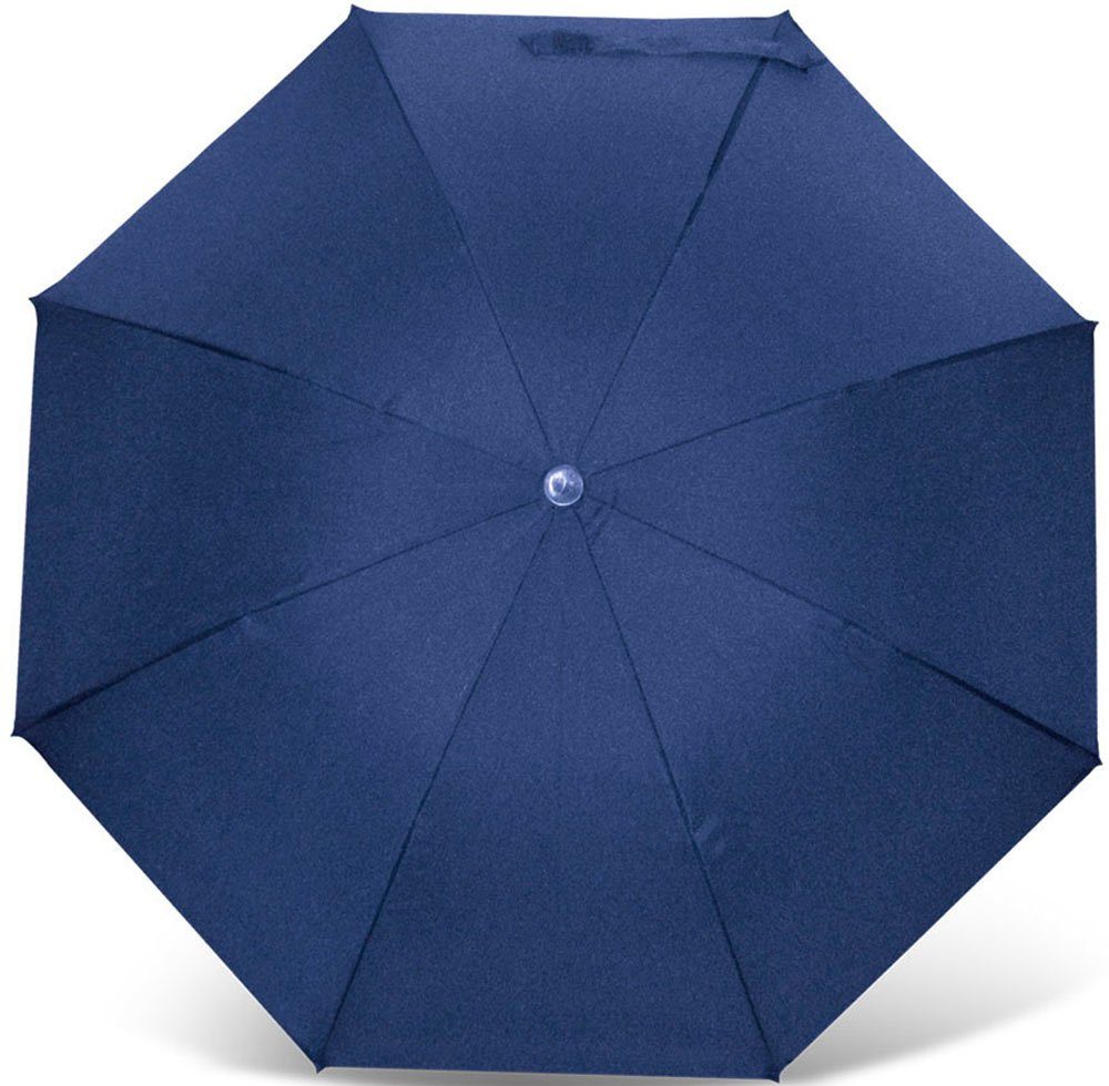 Heitmann Felle 50+, blau bruchsicherem Halterung, Fieberglas Speichen Premium inkl. aus Sonnenschirm, mit Kinderwagenschirm UV