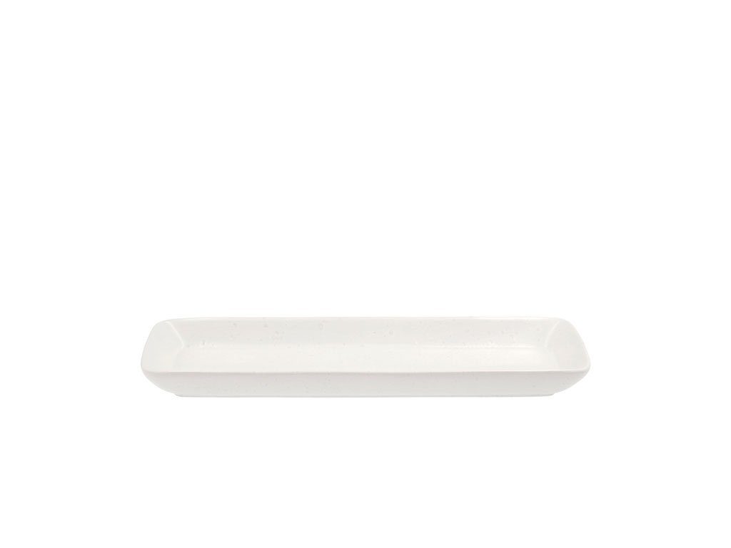 Bitz Servierplatte Servierplatte matt creme 38 x 14 cm, Steinzeug, (Platten)