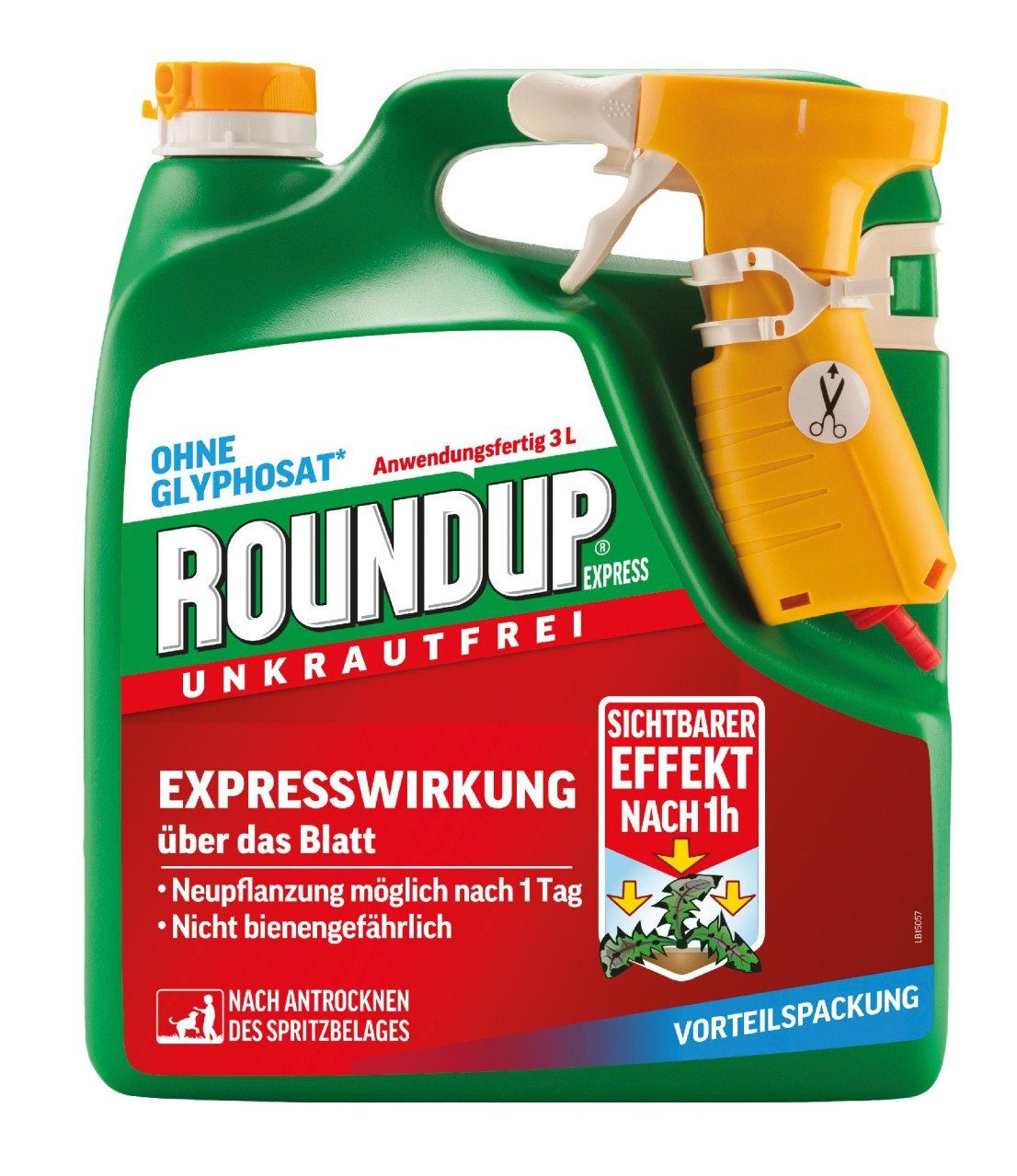 Unkrautbekämpfungsmittel Roundup Express Sprühsystem - 3 Liter