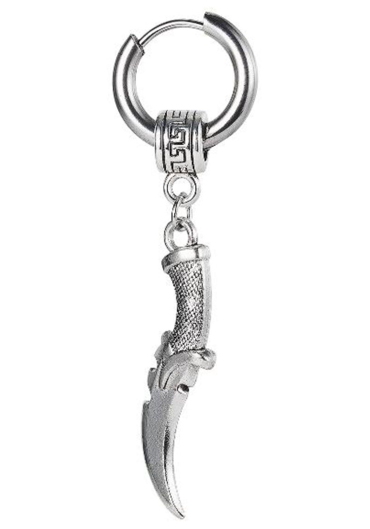 Firetti Single-Creole Schmuck Geschenk Ohrschmuck einzeln Dolch, Einhänger abnehmbar