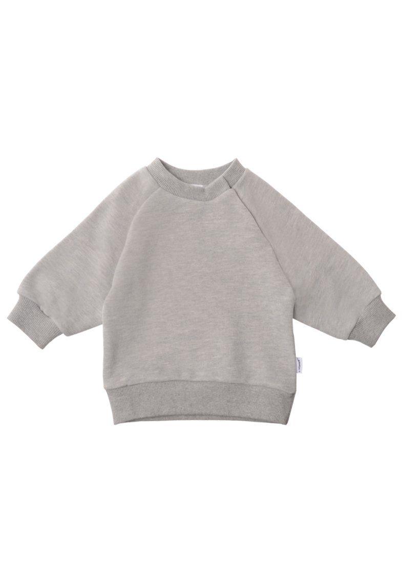 melange mit elastischen Sweatshirt grau Liliput Rippbündchen