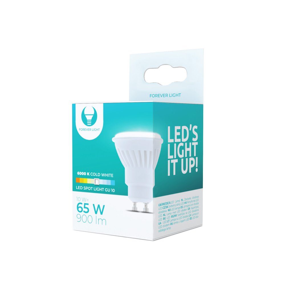 Forever Light LED-Leuchtmittel GU10 10W LED Leuchtmittel Kaltweiß Warmweiß Neutralweiß 900 lumen, GU10, 2 St., Kaltweiß, Warmweiß, Neutralweiß