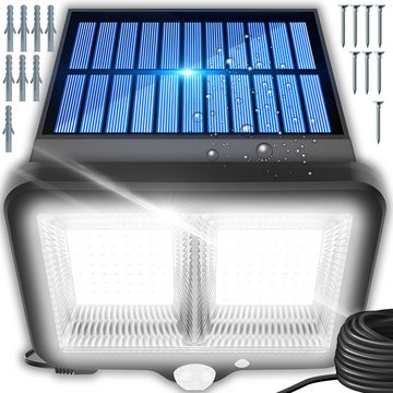 Retoo LED Solarleuchte 98 LED Solarleuchte für Außen Bewegungsmelder Solarlampen Außenlicht, LED fest integriert, 2200 W,Bewegungssensor, Solarenergie, Anzahl der LEDs: 98