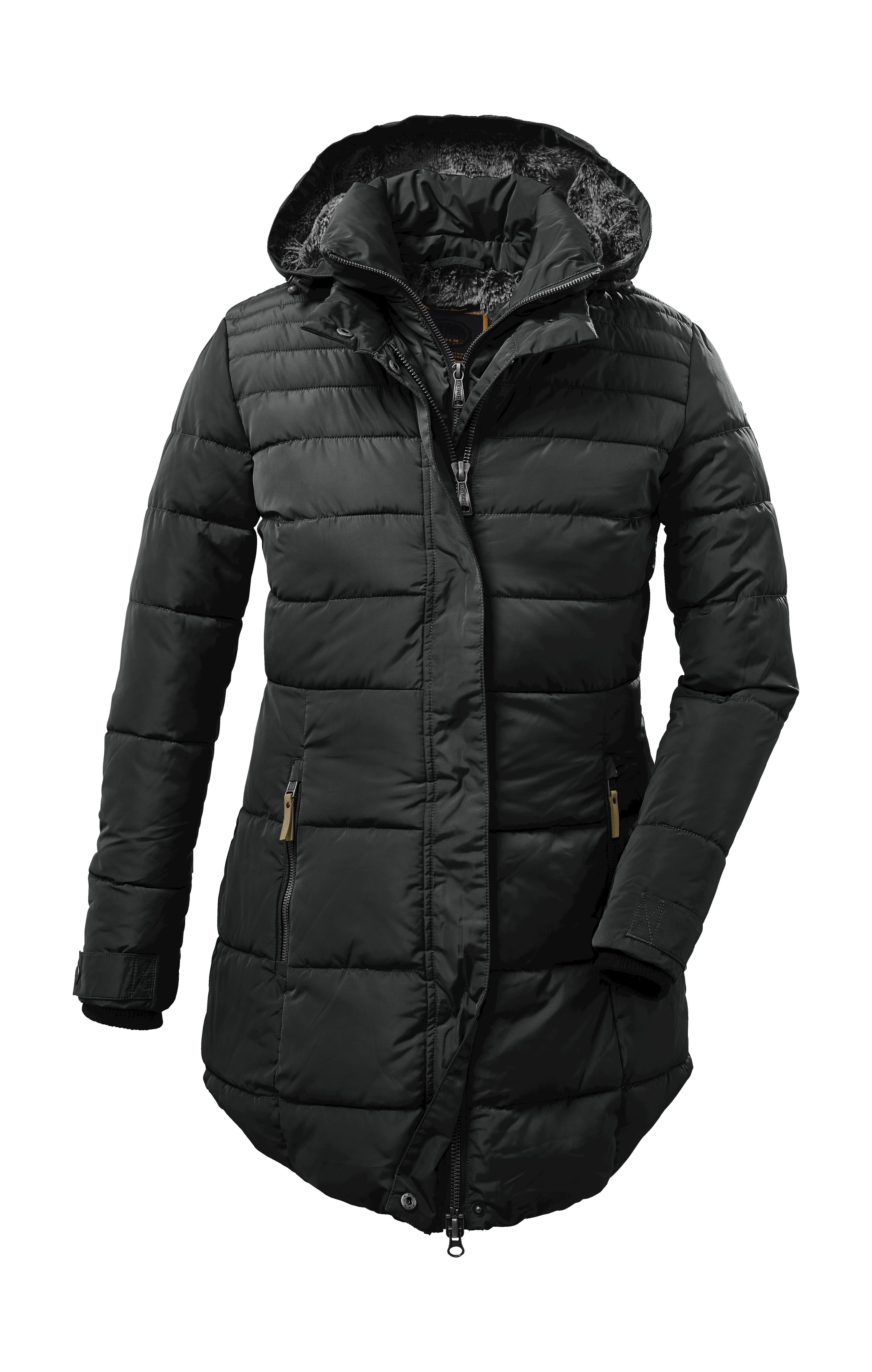 G.I.G.A. DX by killtec Steppmantel GW 19 WMN QLTD PRK Langer, wasserabweisender Parka mit abnehmbarer Kapuze und Kunstfell.