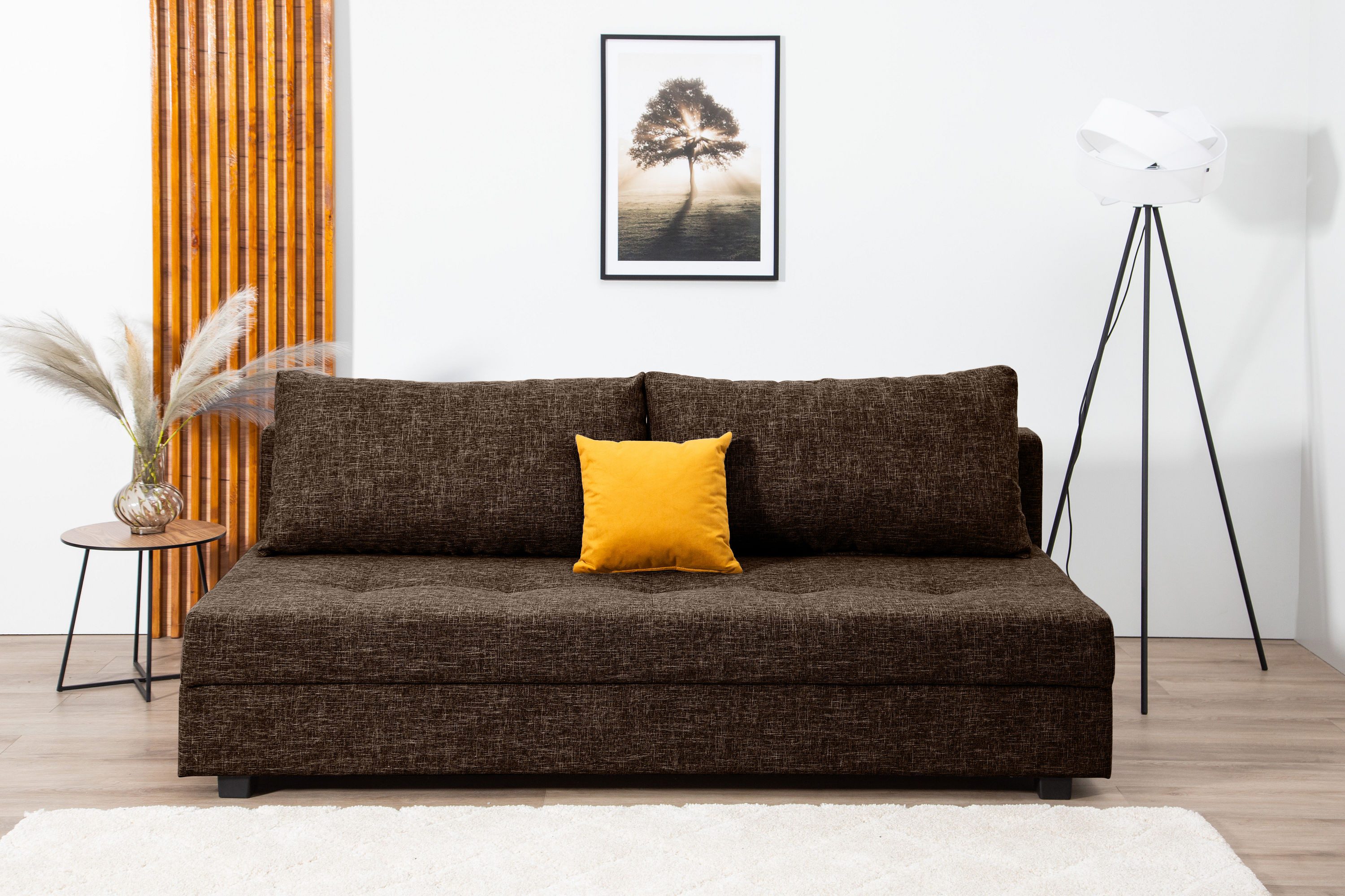 COLLECTION AB Schlafsofa Daria, B: 194 cm, Liegel. 147x194 cm, Schlaffunktion, Bettkasten & 1 Zierkissen, Federkern