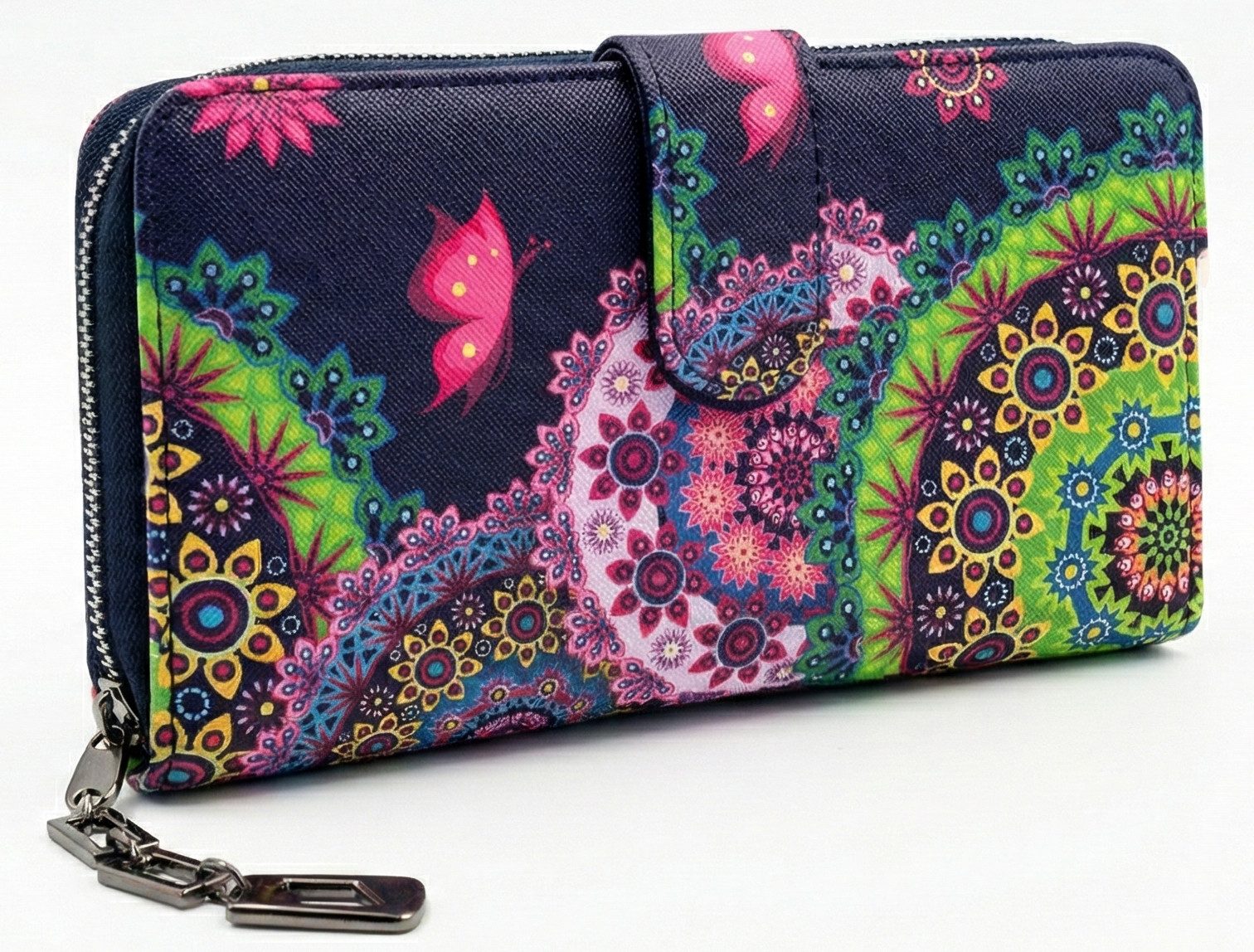 styleBREAKER Geldbörse Geldbörse mit Ethno Blumen und Blüten Muster (1-tlg) günstig online kaufen