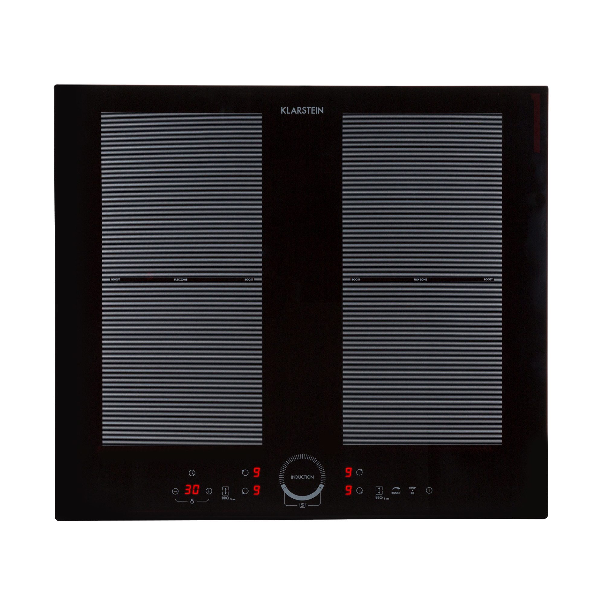 Klarstein Induktions-Kochfeld Delicatessa 60 Induktionskochfeld autark 4 Zonen 7000W Glaskeramik, Einbau Induktionskochfeld 4 Kochfelder Platten Induktionsherd