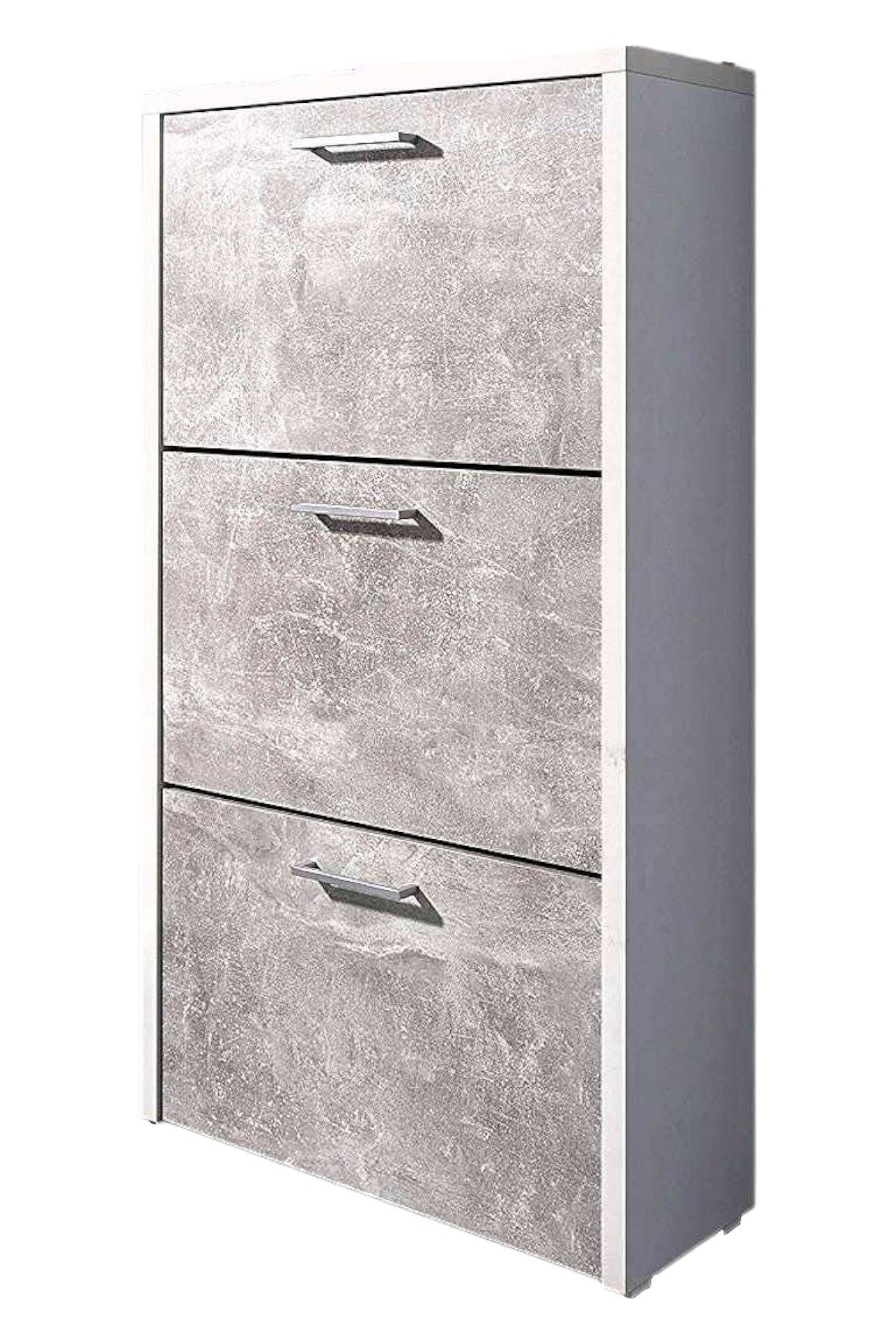 moebel-dich-auf Schuhkipper FULDA 1 (Schuhschrank Schuhregal Schrank Garderobe), mit Doppelwalze