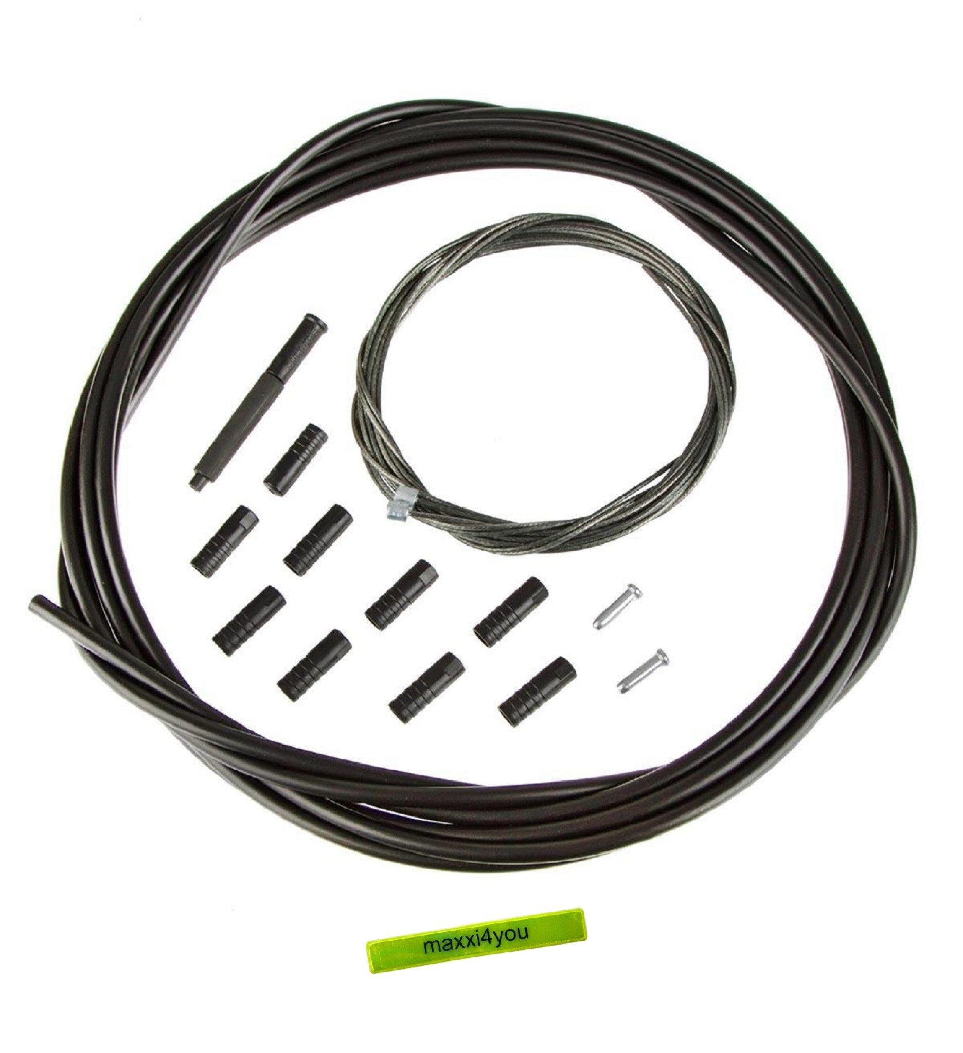 maxxi4you Schaltzug Shimano MTB Shift Cable Set Optislick Schaltzug 3300mm inkl Reflexband