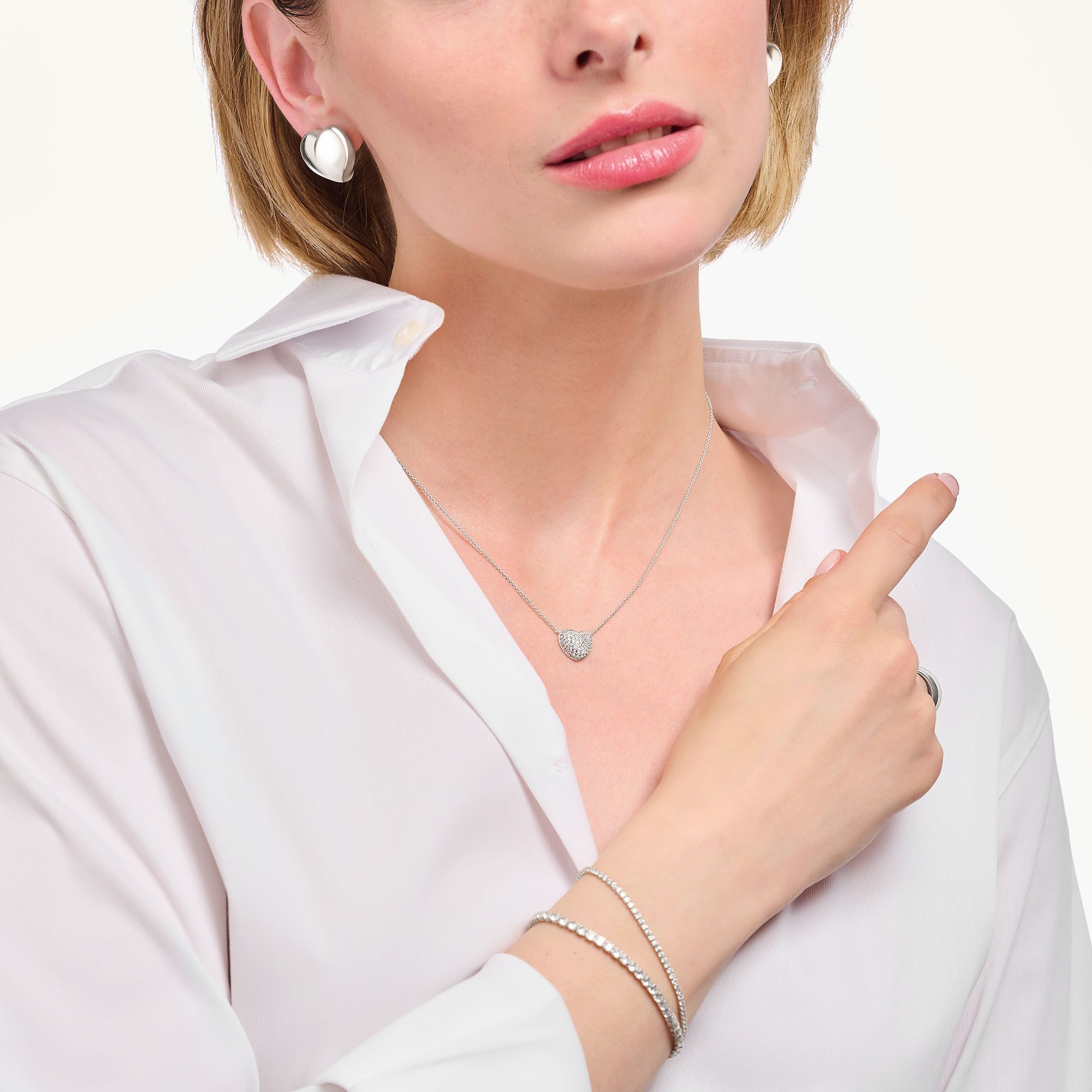 THOMAS SABO Herzkette Schmuck Silber 925...