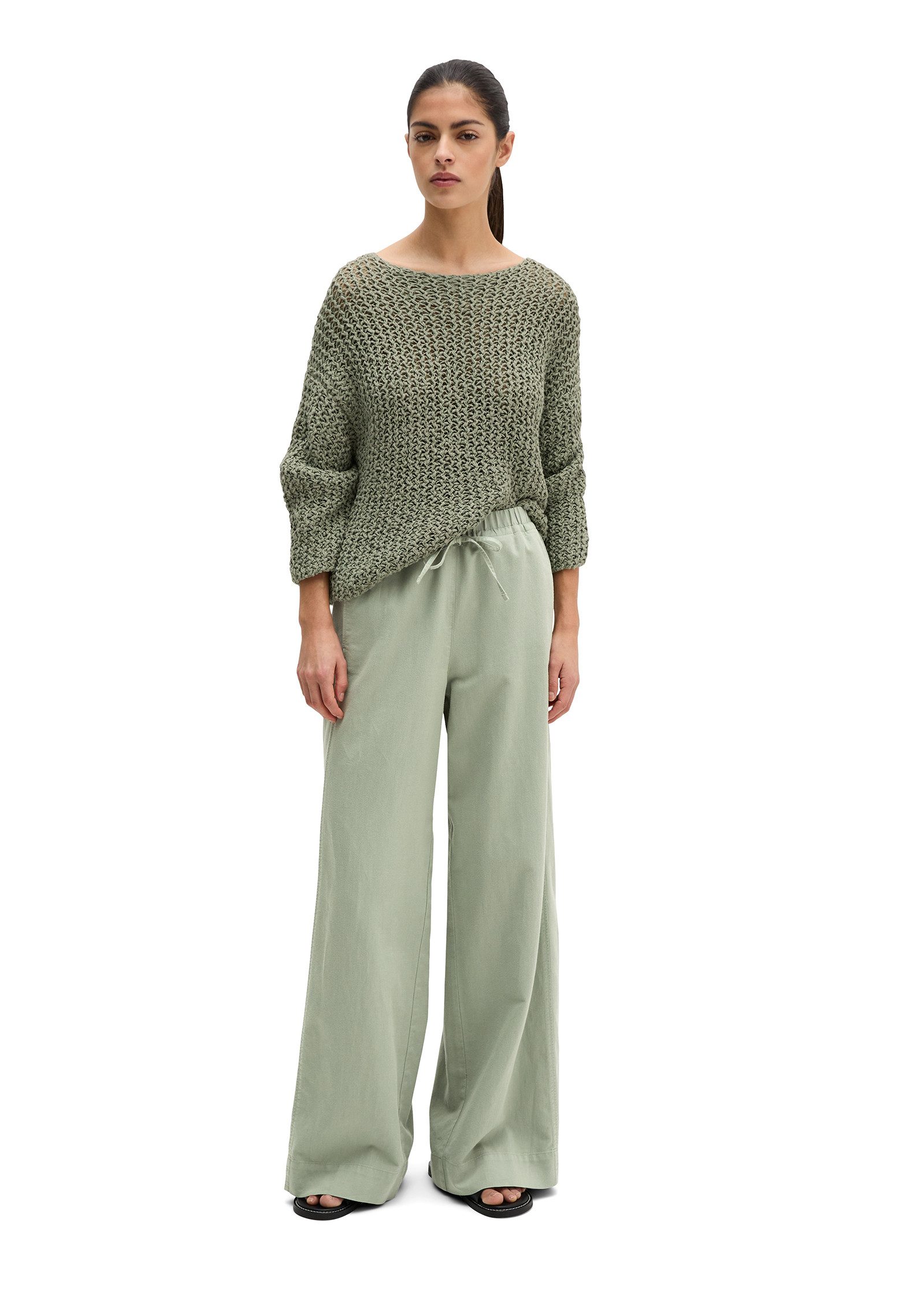 Marc O'Polo Chinohose aus Bio-Baumwolle-TENCEL™ Lyocell-Leinen-Mix – Bild 5 von 5