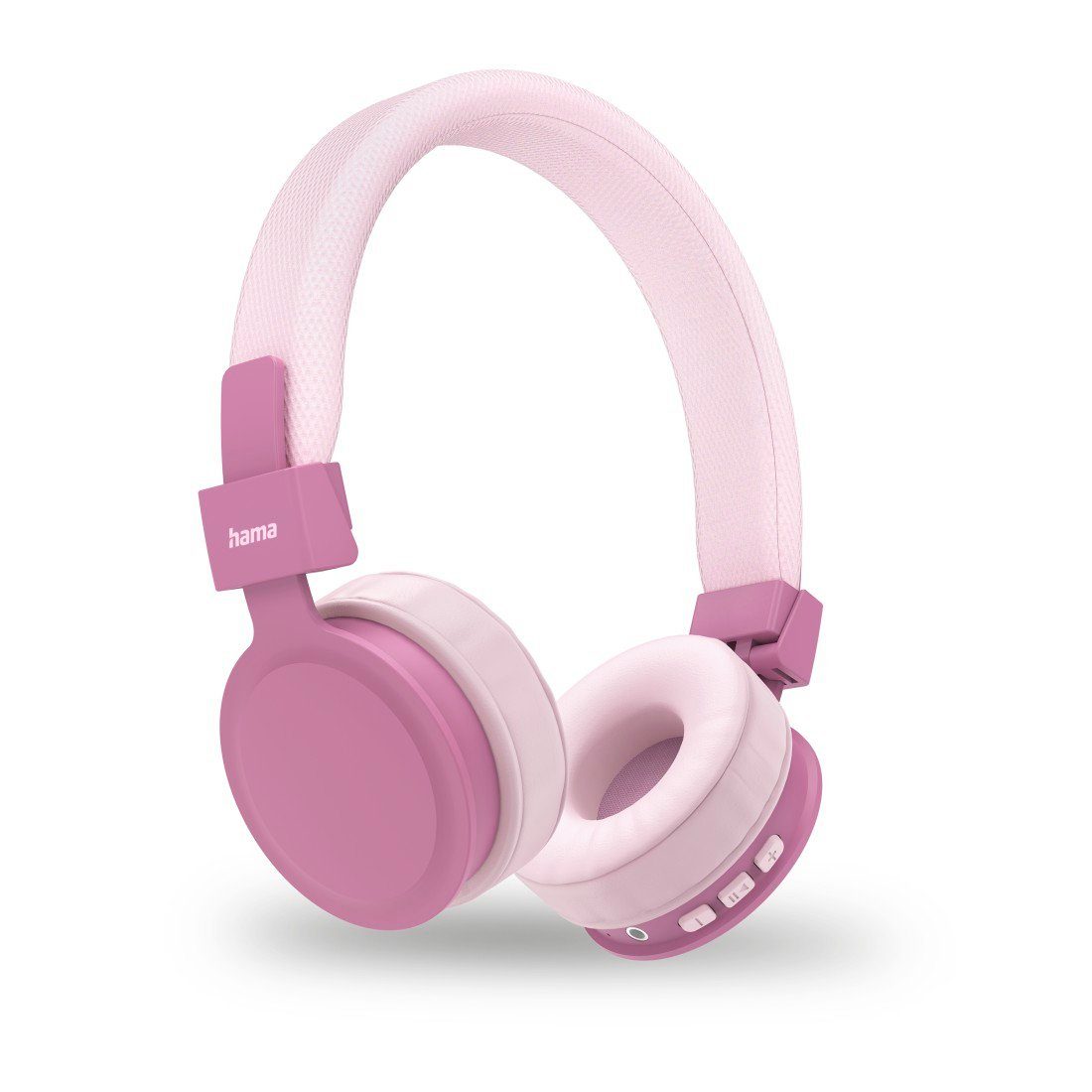 Hama Wireless Bluetooth Headset, Over Ear Bluetooth Kopfhörer, kabellos Bluetooth-Kopfhörer (Freisprechfunktion, Sprachsteuerung, True Wireless, integrierte Steuerung für Anrufe und Musik, Google Assistant, Siri, A2DP Bluetooth, AVRCP Bluetooth, HFP, klappbar, mit Mikrofon und Ladekabel, individuelle Einstellung, Stereo) rosa