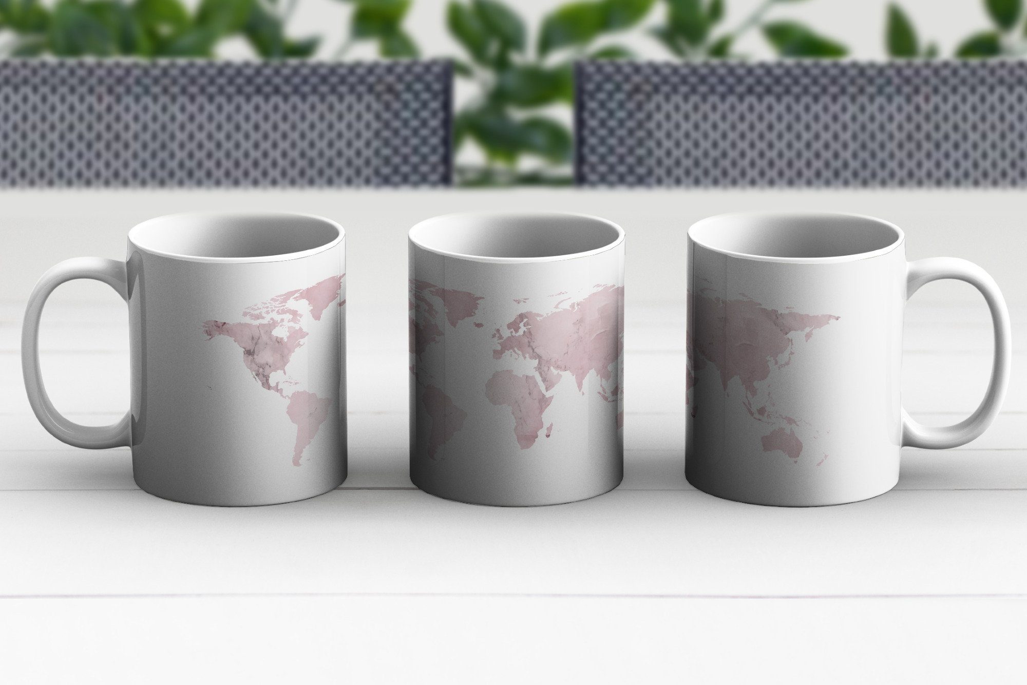 Geschenk Becher, Keramik, Teetasse, Luxus Tasse Kaffeetassen, - Teetasse, MuchoWow - Marmor, Weltkarte