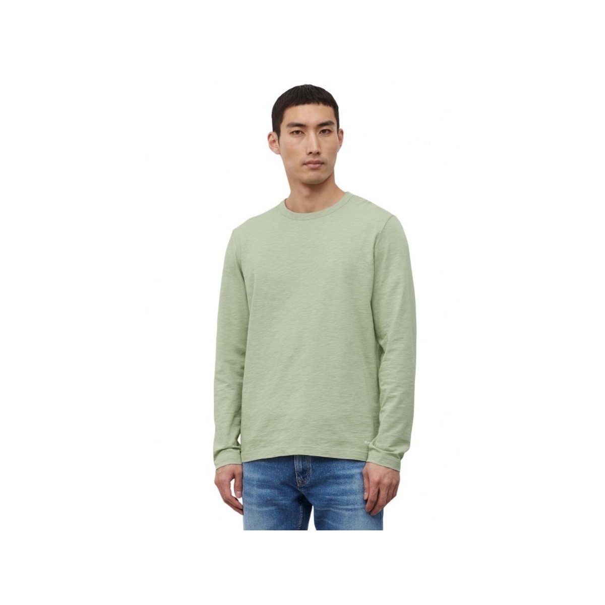Marc O'Polo T-Shirt grau passform pistazie (1-tlg) (41) textil