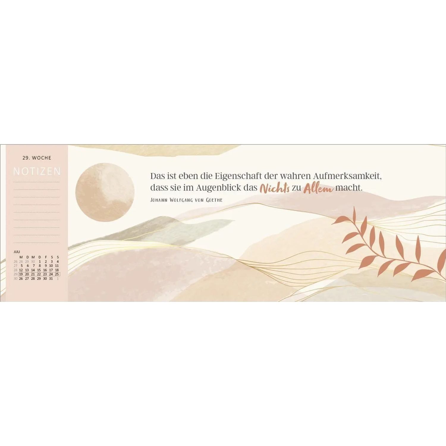 Ars Edition Tischkalender Tischkalender Einatmen. Ausatmen. Lächeln. 2027 – Bild 5 von 5