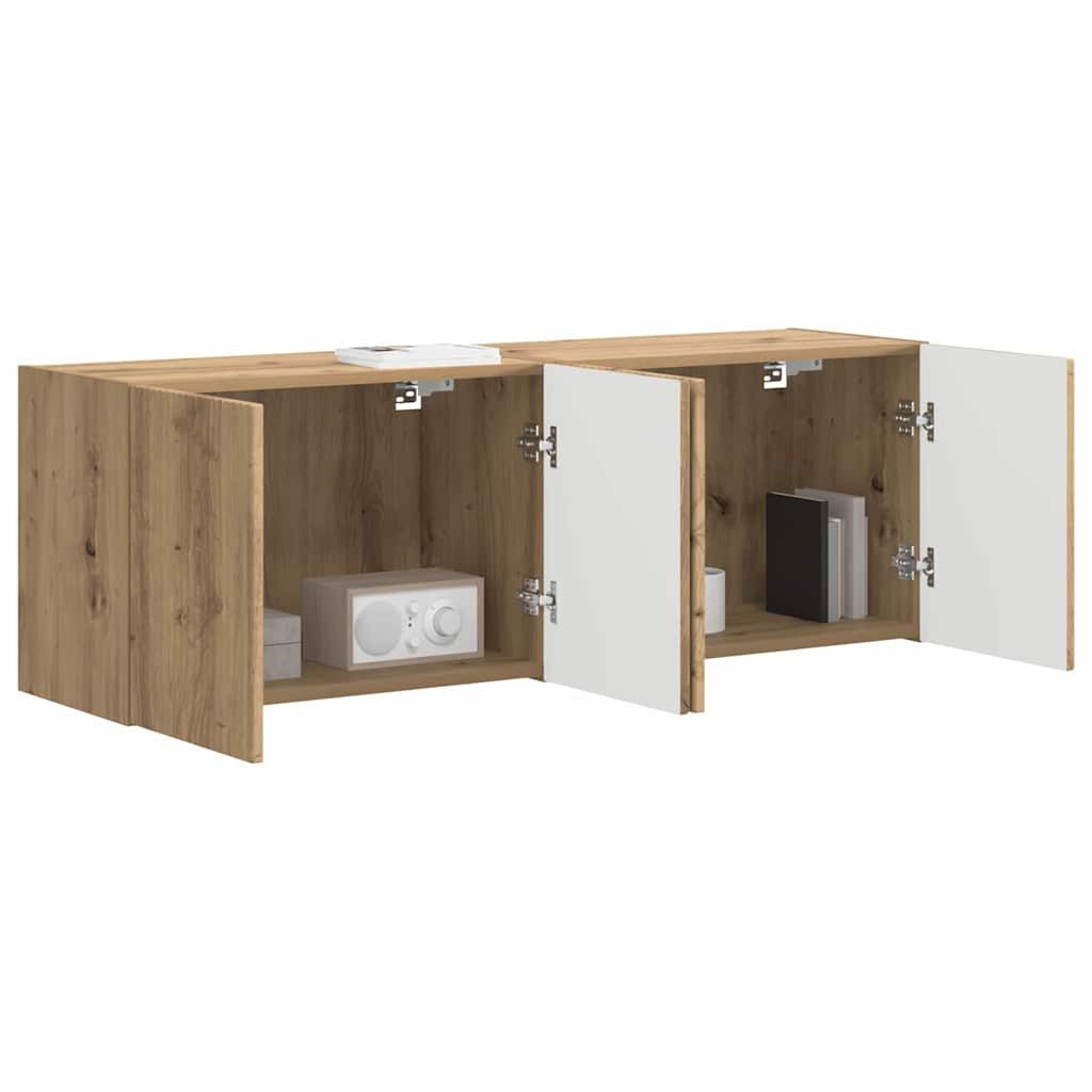 vidaXL TV-Wand TV-Wandschrank 2 pcs Artisan-Eiche 59,5 x 31 x 40 cm, (2-St) günstig online kaufen