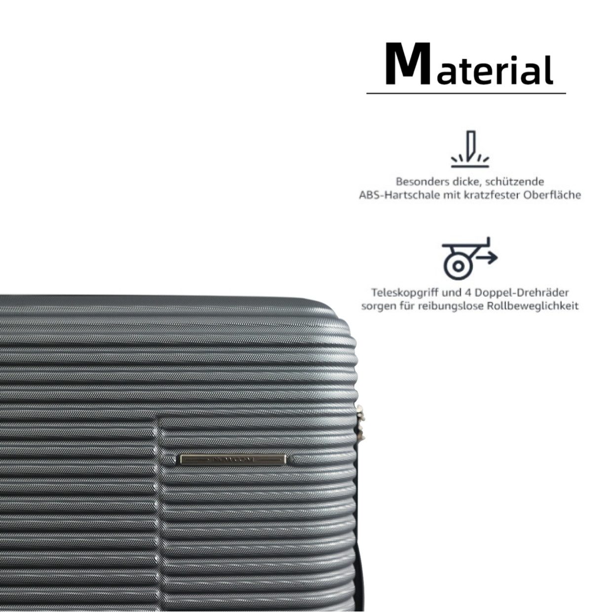 NEWCOM Hartschalen-Trolley Hartschalenkoffer / ABS Reisekoffer / Leichter R günstig online kaufen