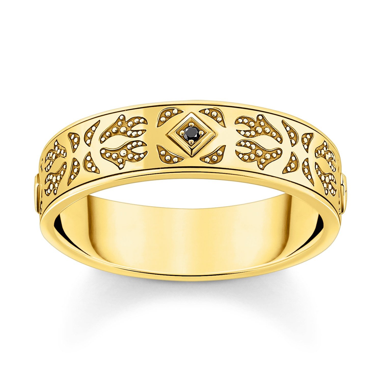 THOMAS SABO Silberring mit Muster vergoldet günstig online kaufen
