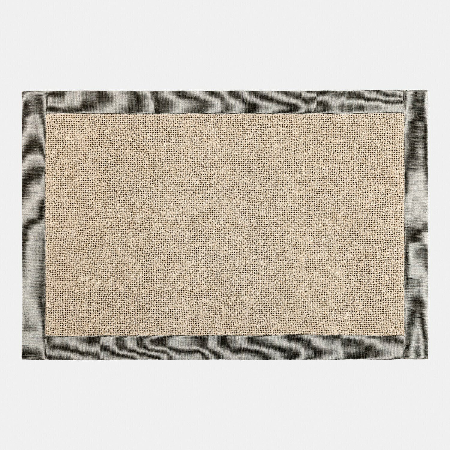 Mirabeau Badematte Badematte Wilder leinen, Höhe 60.0 mm, 100% Leinen, 100% Leinen, Unterseite: 100% Gummi, Rückseite: Gummi