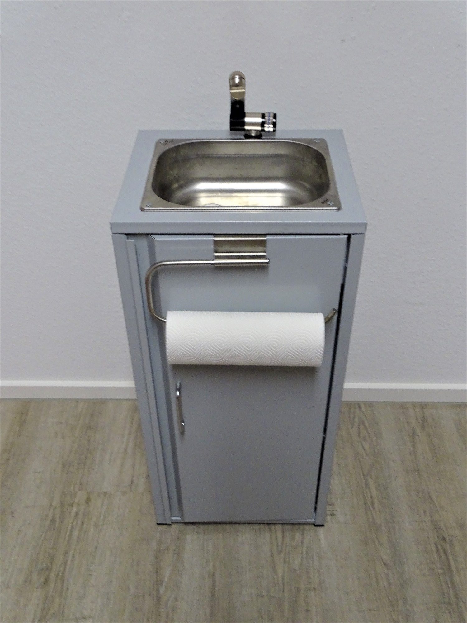 SRM Design Waschbecken Mobiles Waschbecken Spülbecken Handwaschbecken Grau  Küchenrollenhalter