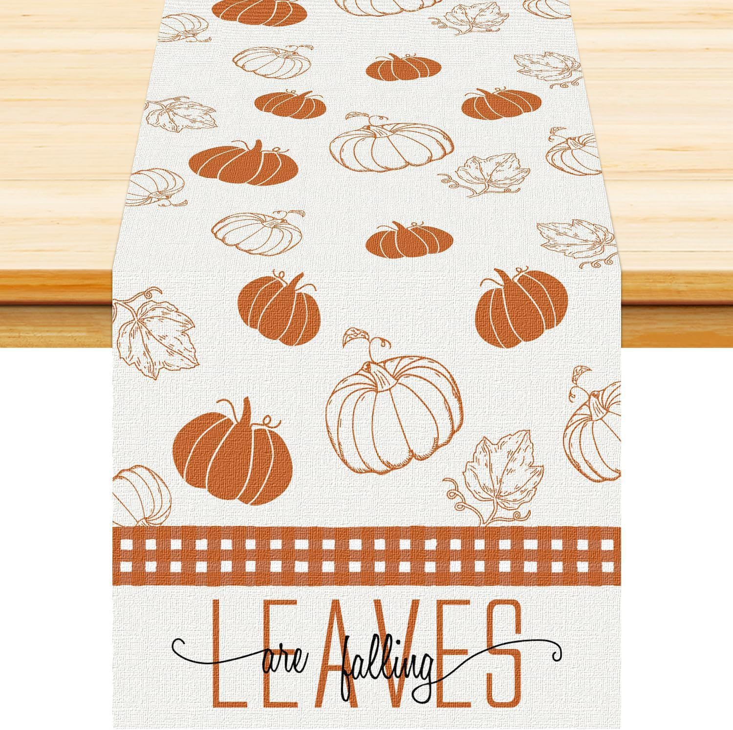 CLTYQ Tischläufer Kürbisse Eukalyptus Herbst Tischläufer, Saisonnal Küche T günstig online kaufen