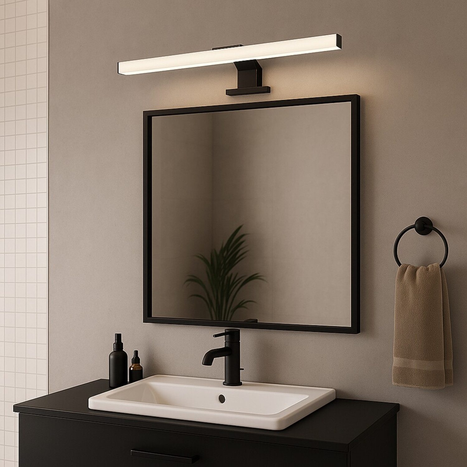 Rabalux LED Wandleuchte Oliro 9W Badezimmerlampe, LED fest integriert, natürliches Weiß, Leistung 9W, naturweiß 4000K, IP44