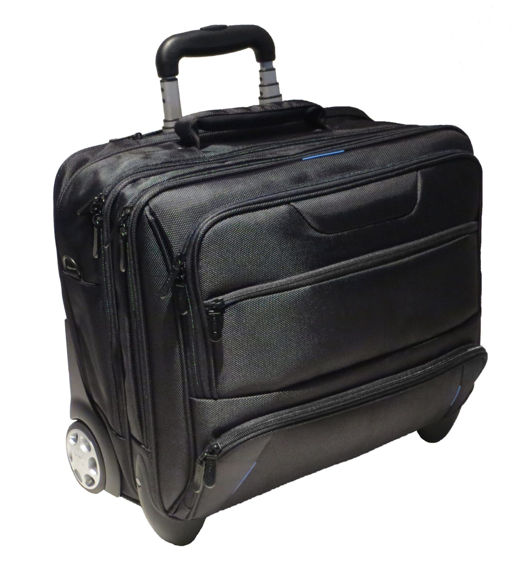 Dermata Business-Trolley - Laptop-Trolley, 17 Zoll [41 cm x 30 cm] schwarz, 2  Rollen, Organizer | Business-Trolleys